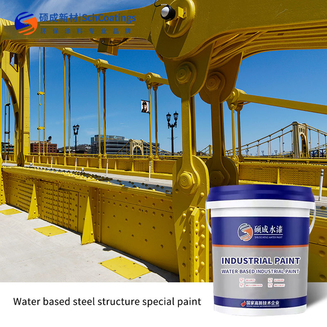 High adhesion water based paint for industrial steel structure